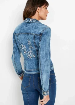 Hot Jeansjacke mit Stickerei Damen Bekleidung·Hosen|Jacken & Mäntel