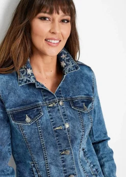 Hot Jeansjacke mit Stickerei Damen Bekleidung·Hosen|Jacken & Mäntel