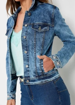 Hot Jeansjacke mit Stickerei Damen Bekleidung·Hosen|Jacken & Mäntel