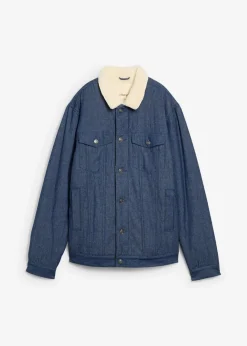 Herren bonprix Große Größen|Jacken & Mäntel|Jeansjacke mit Teddyfutter
