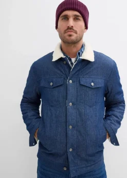 Herren bonprix Große Größen|Jacken & Mäntel|Jeansjacke mit Teddyfutter