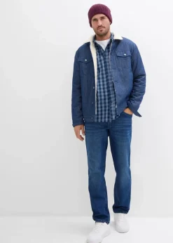 Herren bonprix Große Größen|Jacken & Mäntel|Jeansjacke mit Teddyfutter