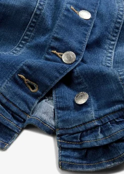 New Jeansjacke mit Volants Damen Jacken & Mäntel