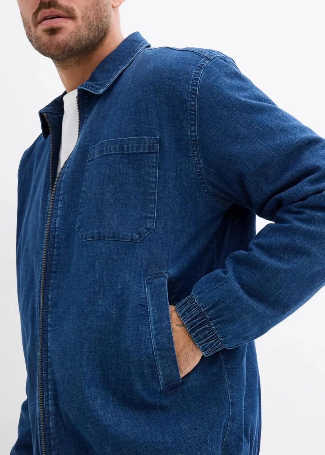 Herren bonprix Große Größen|Jacken & Mäntel|Jeansjacke, Regular Fit