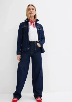 Best Jeansjacke, tailliert, mit Baumwolle Damen Bekleidung·Hosen|Jacken & Mäntel