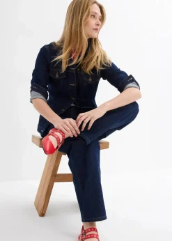 Best Jeansjacke, tailliert, mit Baumwolle Damen Bekleidung·Hosen|Jacken & Mäntel