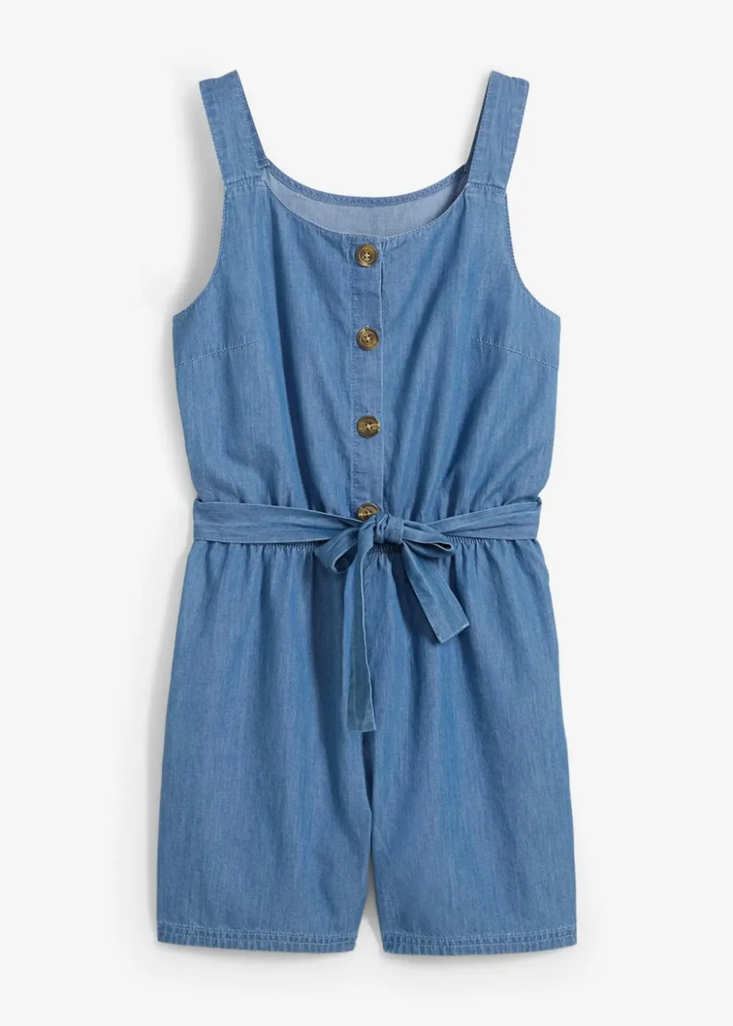 Kinder bonprix Mädchen 9-16 Jahre·Kleider & Jumpsuits|Mädchen 2-8 Jahre·Nachhaltigere Materialien|Jeans-Jumpsuit aus fließender Baumwolle