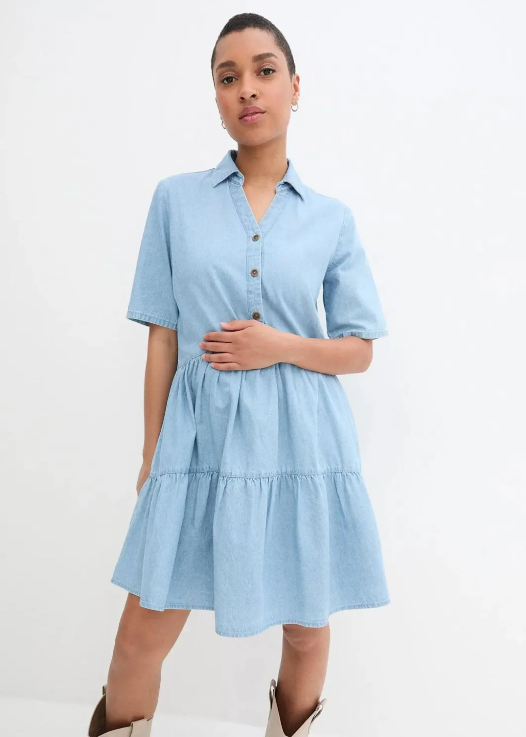 Clearance Jeanskleid Damen Kleider|Bekleidung·Pullover & Strickjacken