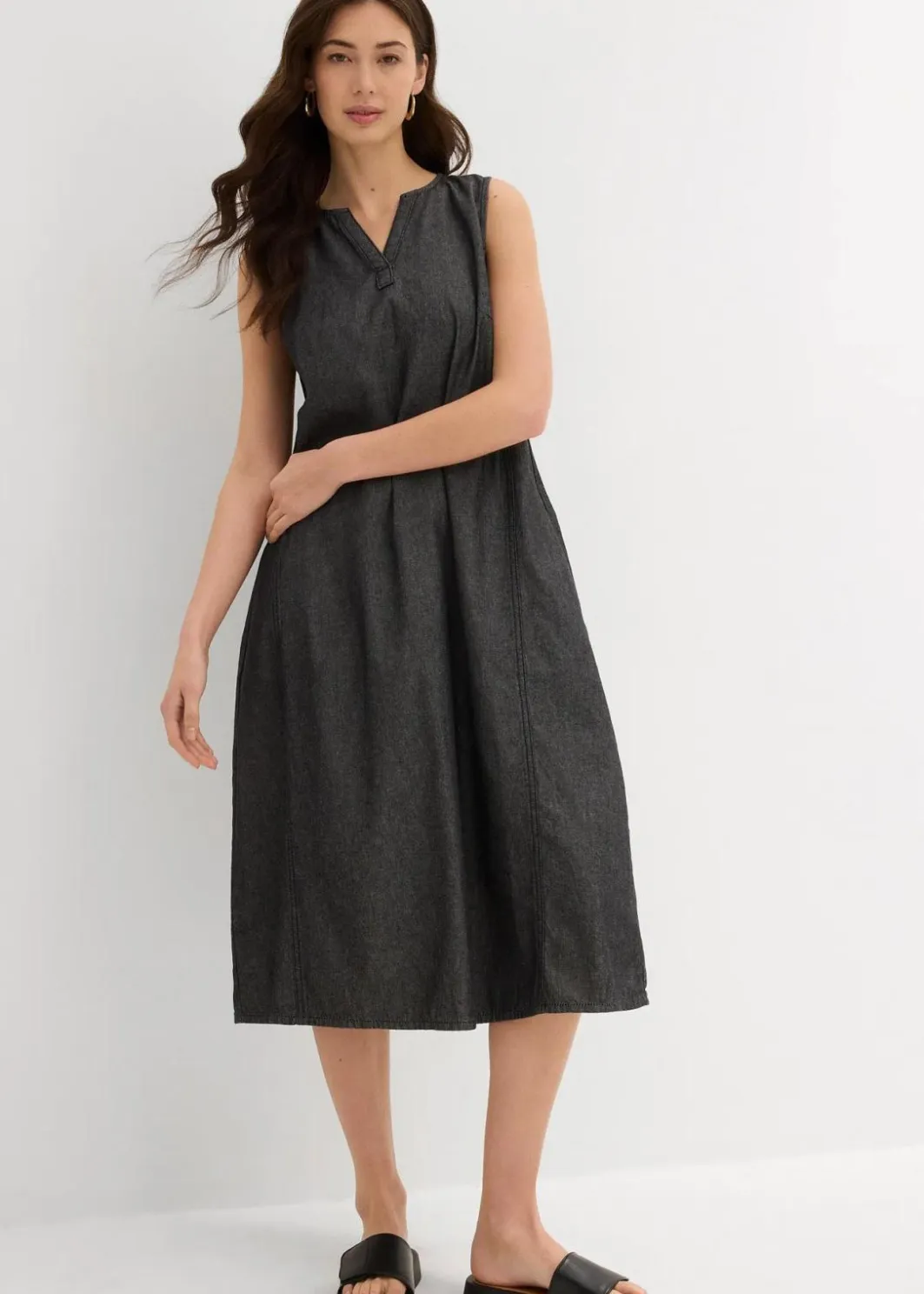 Damen bonprix Kleider|Jeanskleid