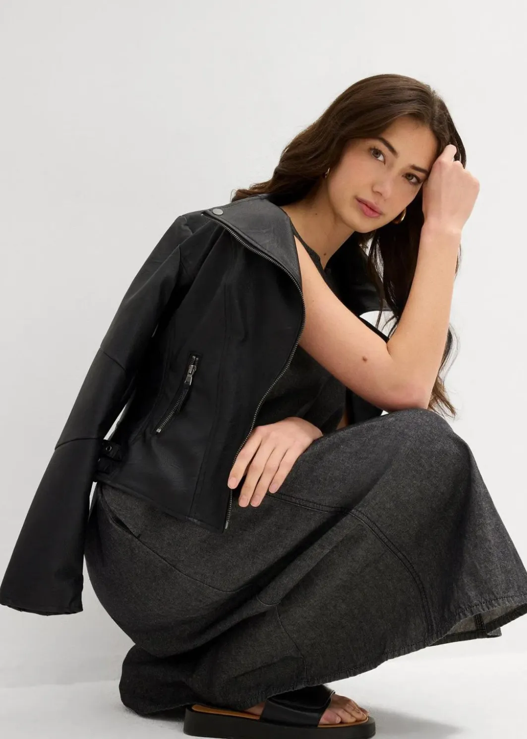 Damen bonprix Kleider|Jeanskleid