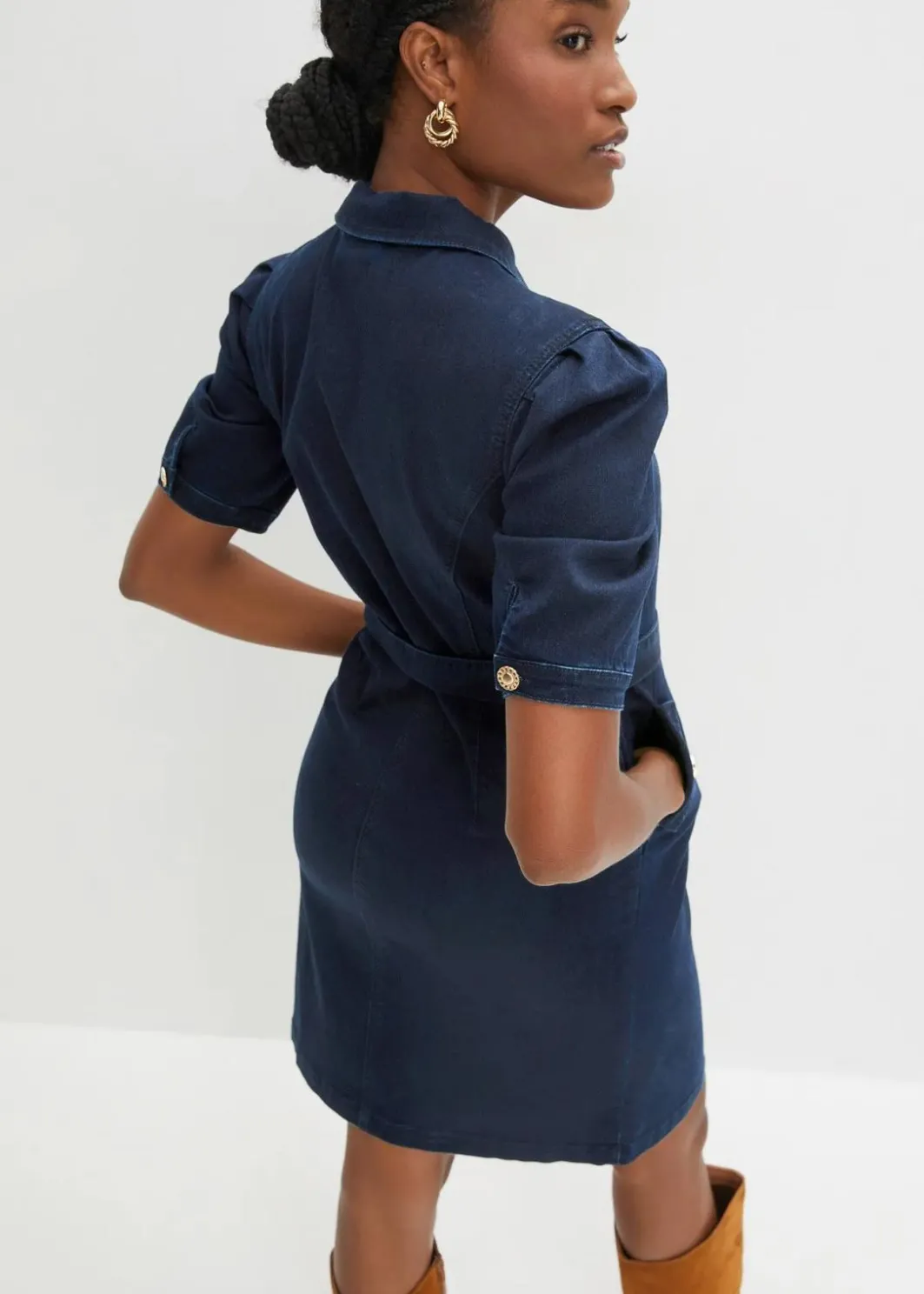 Damen bonprix Kleider|Jeanskleid
