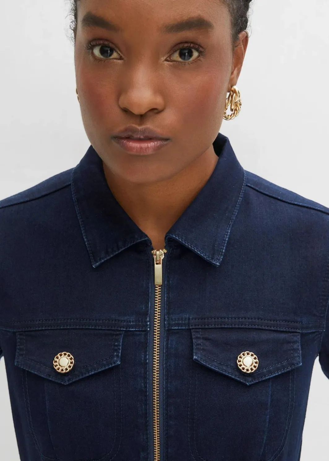Damen bonprix Kleider|Jeanskleid