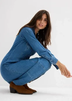 Damen bonprix Kleider|Bekleidung·Pullover & Strickjacken|Jeanskleid