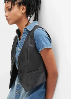 Damen bonprix Kleider|Jeanskleid mit Knöpfen