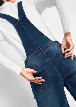 Damen bonprix Bekleidung·Shirts & Tops|Jeans|Jeans-Latzhose im Boyfriend Fit