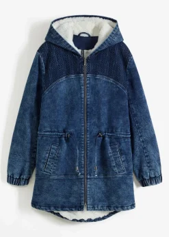 Damen bonprix Bekleidung·Hosen|Jacken & Mäntel|Jeans-Parka mit Teddyfell