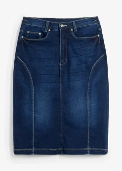 Jeansrock High Waist, Bequembund Damen Bekleidung·Sportbekleidung|Röcke