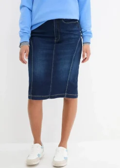 Jeansrock High Waist, Bequembund Damen Bekleidung·Sportbekleidung|Röcke
