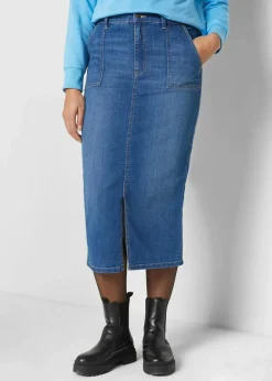 Damen bonprix Bekleidung·Sportbekleidung|Röcke|Jeansrock mit Schlitz