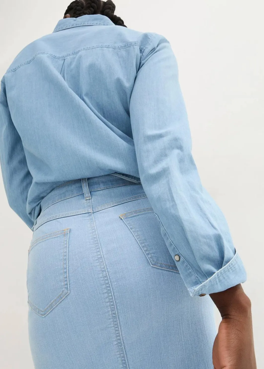 Best Jeansrock mit Schlitz Damen Röcke|Bekleidung·Sportbekleidung