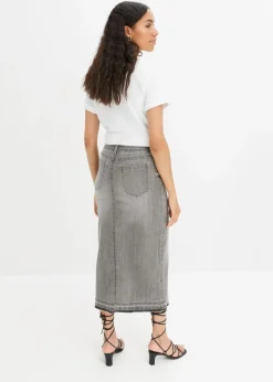 Damen bonprix Bekleidung·Sportbekleidung|Röcke|Jeansrock mit Schlitz
