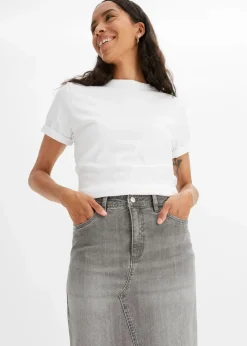 Damen bonprix Bekleidung·Sportbekleidung|Röcke|Jeansrock mit Schlitz