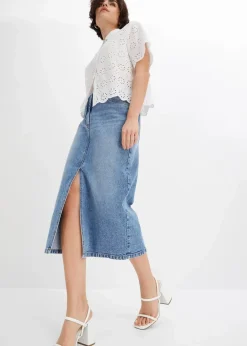 Hot Jeansrock mit Schlitz Damen Bekleidung·Sportbekleidung|Röcke