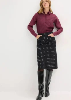 Sale Jeansrock mit Strassapplikation Damen Bekleidung·Sportbekleidung|Röcke