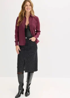 Sale Jeansrock mit Strassapplikation Damen Bekleidung·Sportbekleidung|Röcke