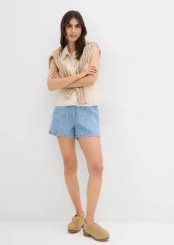 Jeans-Shorts High Waist, Bequembund Damen Bekleidung·Outdoorbekleidung|Bekleidung·Shirts & Tops