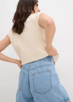Jeans-Shorts High Waist, Bequembund Damen Bekleidung·Outdoorbekleidung|Bekleidung·Shirts & Tops