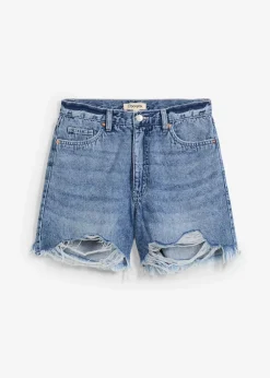 Damen bonprix Bekleidung·Outdoorbekleidung|Bekleidung·Shirts & Tops|Jeans-Shorts High Waist, Low Stretch