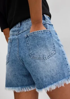 Damen bonprix Bekleidung·Outdoorbekleidung|Bekleidung·Shirts & Tops|Jeans-Shorts High Waist, Low Stretch