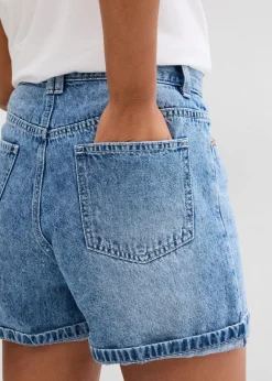Damen bonprix Bekleidung·Outdoorbekleidung|Bekleidung·Shirts & Tops|Jeans-Shorts High Waist, Low Stretch