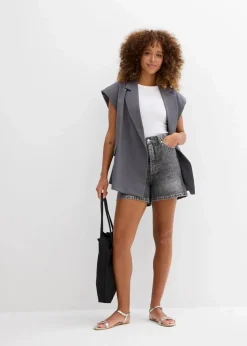 Damen bonprix Jeans|Shorts|Jeans-Shorts High Waist, Low Stretch