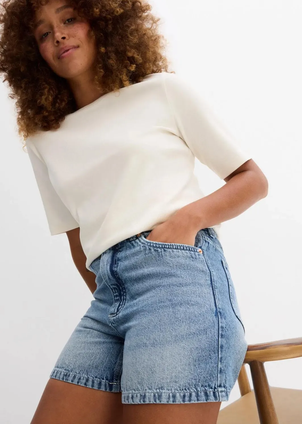 Best Jeans-Shorts High Waist, Low Stretch Damen Jeans|Shorts