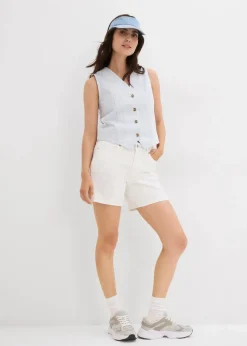 Damen bonprix Bekleidung·Outdoorbekleidung|Bekleidung·Shirts & Tops|Jeans-Shorts Mid Waist