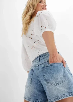 Damen bonprix Bekleidung·Outdoorbekleidung|Bekleidung·Shirts & Tops|Jeansshorts, Mid Waist