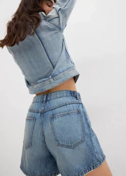 Damen bonprix Bekleidung·Outdoorbekleidung|Bekleidung·Shirts & Tops|Jeans-Shorts Mid Waist, Low Stretch