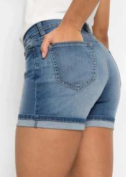 Damen bonprix Bekleidung·Outdoorbekleidung|Bekleidung·Shirts & Tops|Jeansshorts Mid Waist mit Verzierung
