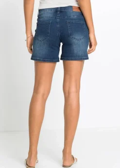 Damen bonprix Bekleidung·Outdoorbekleidung|Bekleidung·Shirts & Tops|Jeans-Shorts Mid Waist, Stickerei