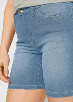 Sale Jeansshorts Slim Fit Mid Waist, 2er Pack Damen Jeans|Shorts