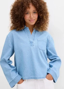 Jeans-Tunika Damen Bekleidung·Jacken & Mäntel|Blusen & Tuniken