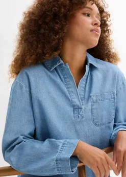 Jeans-Tunika Damen Bekleidung·Jacken & Mäntel|Blusen & Tuniken