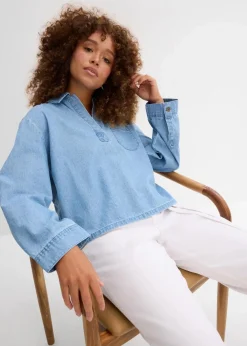 Jeans-Tunika Damen Bekleidung·Jacken & Mäntel|Blusen & Tuniken