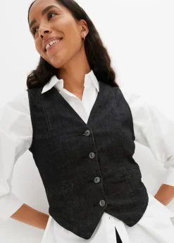 Damen bonprix Nachhaltigere Materialien|Jacken & Mäntel|Jeansweste