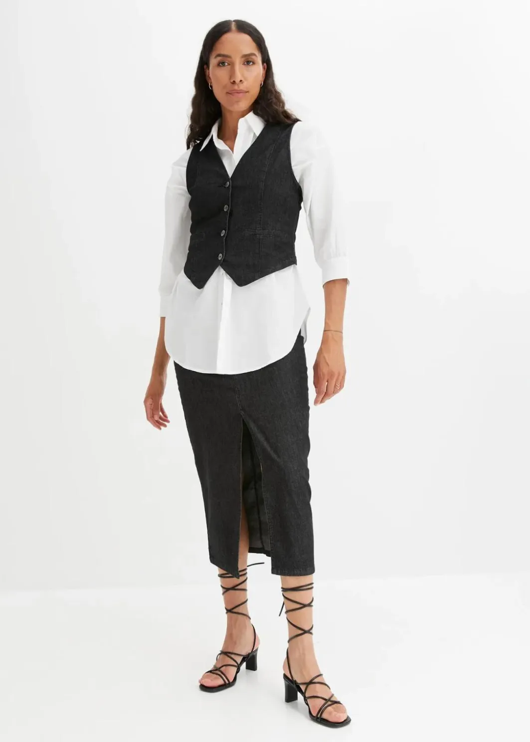 Damen bonprix Nachhaltigere Materialien|Jacken & Mäntel|Jeansweste
