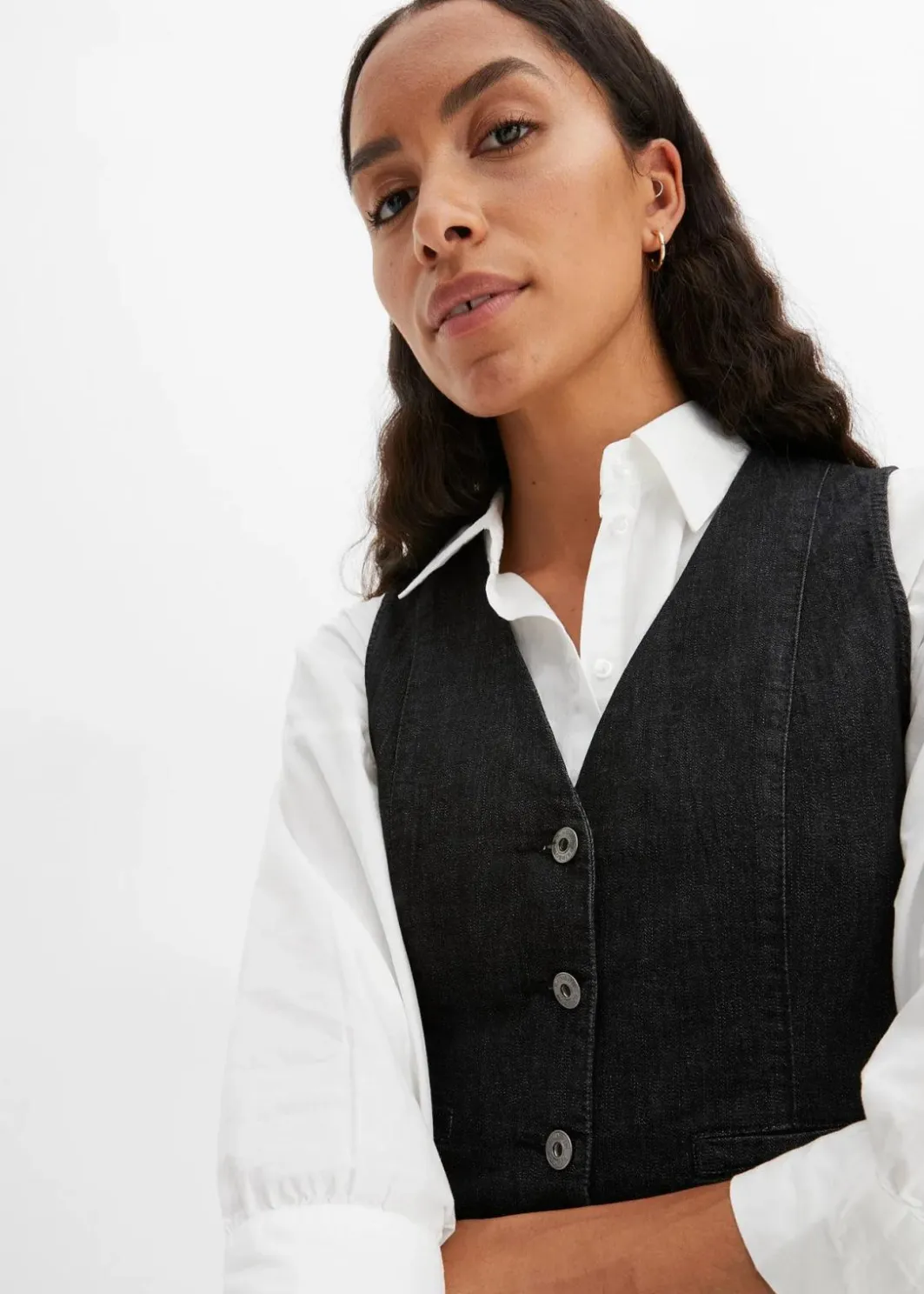 Damen bonprix Nachhaltigere Materialien|Jacken & Mäntel|Jeansweste