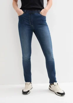 Damen bonprix Jeans|Kurzgrößen|Jeggings Mid Waist, Bequembund