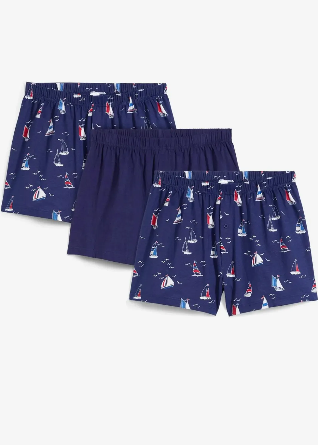 Herren bonprix Boxershorts|Große Größen|Jersey Boxershorts aus Bio-Baumwolle (3er Pack)